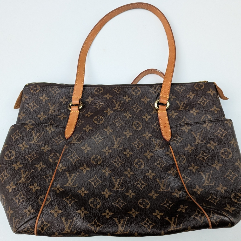 Louis Vuitton Brown Monogram Tote with Tan Accents